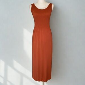Lark + Grey Maxi Orange Maxi Dress Women Size PS/PM NWOT